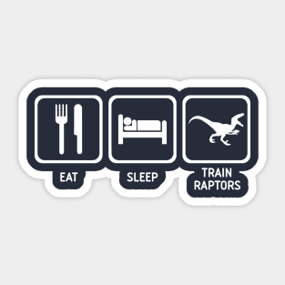 Eat Sleep Train (white) Sticker